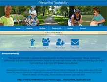 Tablet Screenshot of pembrokerec.com